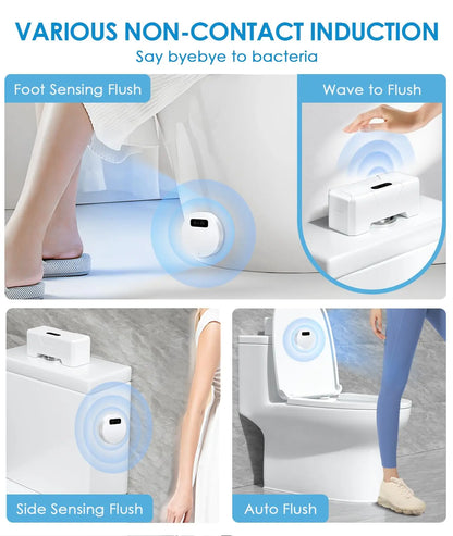 Automatic Toilet Flusher, 2023 Upgraded Smart Touchless Toilet Flush Kit