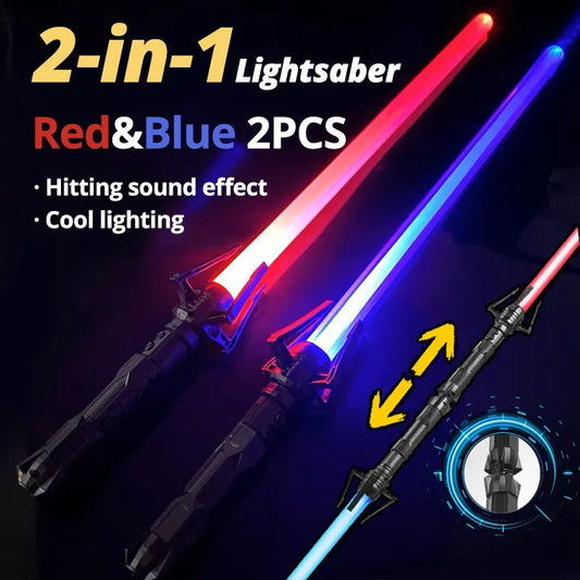 2PCS 2-in-1 Laser Toy Sword
