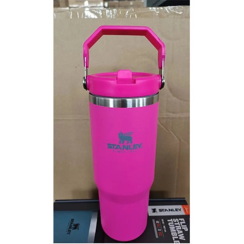 2024 New Stanley 30oz/887ml STRAW CUP Tumbler Leopard with Straw