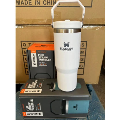2024 New Stanley 30oz/887ml STRAW CUP Tumbler Leopard with Straw