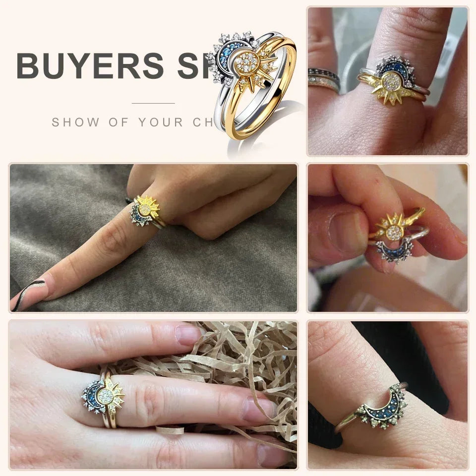 Summer Celestial Blue Sparkling Ring