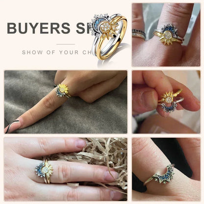 Summer Celestial Blue Sparkling Ring