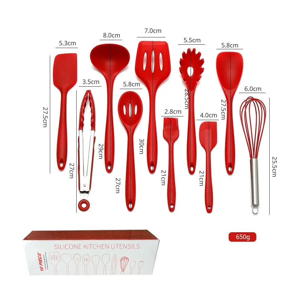 10 PCS Silicone Cookware Set