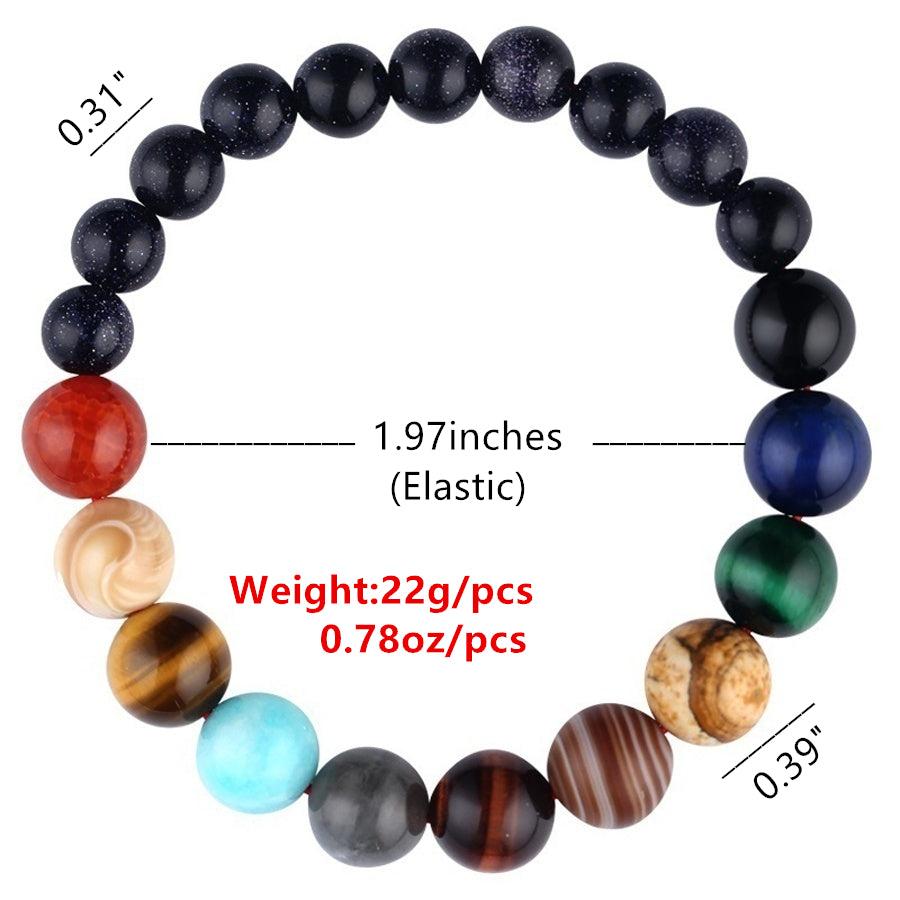 Manifestation Eight Planets Beaded Bracelet