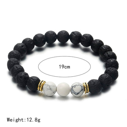 Life Journey Multicolor Volcanic Stone Handmade Beaded Bracelet