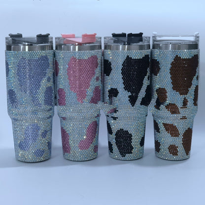40oZ Stainless Steel Diamond Insulated Cup