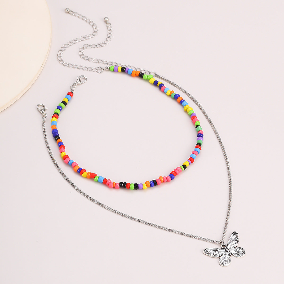 Fashion Handmade Beaded Butterfly Necklace